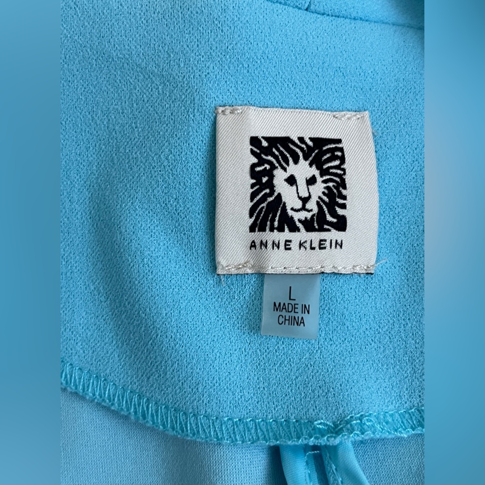 Anne Klein Sky Blue Jacket with Gold Accent size L - Picture 7 of 14